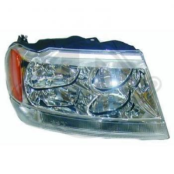 Faro delantero DIEDERICHS 2612082 con proyector principal y acabado cromado para JEEP GRAND CHEROKEE 2