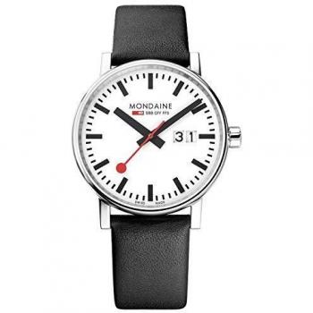 Mondaine Evo2 - Reloj de Cuero Negro para Hombre y Mujer, MSE.40210.LB, 40 MM