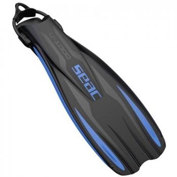 Aletas de Buceo Seac Sub U-1000 Azul Profesionales con Sling Strap negro azul - XL-XXL para Uso recreativo y Profesional