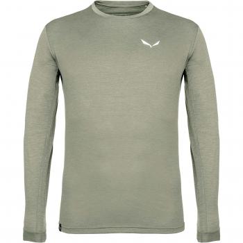 Camiseta de Manga Larga Salewa Puez Melange Dryton Verde Pálido - Talla M