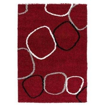 Special Carpets Alfombra Shaggy PopRojo / Gris Claro 120 x 170 cm