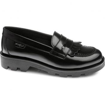 Mocasines de niña Paola de piel bovina en color negro