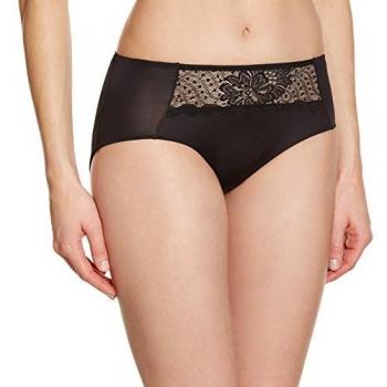 Playtex Contour Perfection Culotte Midi, Negro, 42 para Mujer