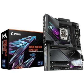 Gigabyte Placa Base Z890 Aorus Master G10 - Compatible con procesadores Intel Core Ultra (Serie 2), 18+1+2 Fases VRM, hasta 9500MHz DDR5 (OC), 2xPCI