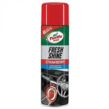 Limpiador de interiores Turtle Wax Fresh Shine Fresa 500ml - Brillo y fragancia a fresa para plásticos y salpicaderos