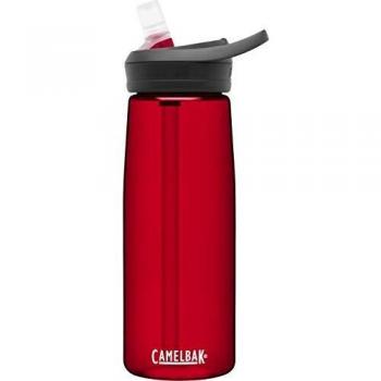Camelbak Bidón Eddy+ 750ml Rojo con boquilla de silicona, diseño a prueba de derrames, fabricado en material libre de BPA, capacidad para 750 ml, fácil de limpiar y apto para lavavajillas