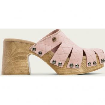 Sandalias de Tacón Medio Rosa Malla para Mujer Porronet 3080-004