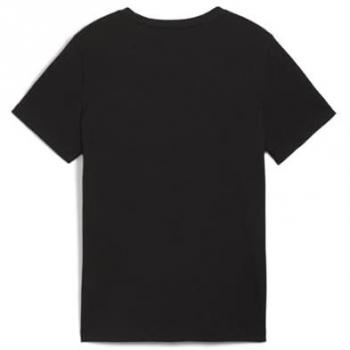 Camiseta Puma Essentials+ 2 Col Logo Niño Negro, características: diseño moderno, logo de la marca en el pecho, tejido suave y cómodo, adecuada para uso diario y actividades deportivas