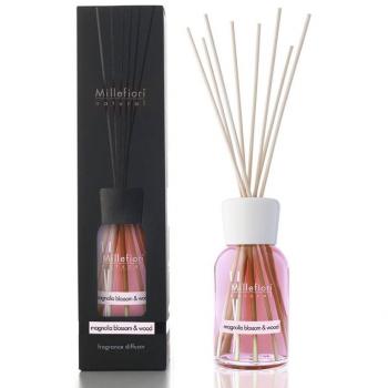 Millefiori Milano Magnolia Blossom & Wood Natural 500ml Reed Diffuser, Pink, 9.8 x 36.2 x 9.3 cm