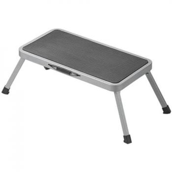 ProPlus Taburete Plegable Escalón XL de Metal 1 Gradino 150 kg - Negro, dimensiones 50 x 26 x 22 cm, ideal para caravanas