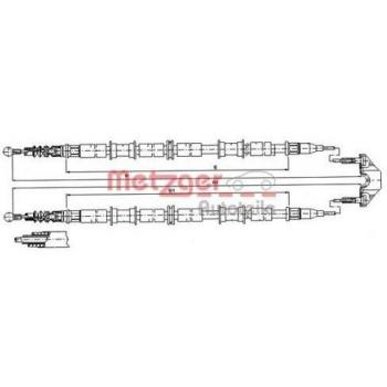 Cable de freno de estacionamiento METZGER 11.5938
