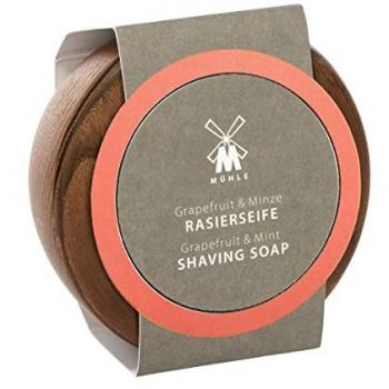 MÜHLE Grapefruit & Mint Shaving Soap in Wooden Bowl (65g)