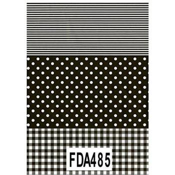 Papel Fino Decopatch Puntos y Rayas Negro y Blanco 30x40 cm