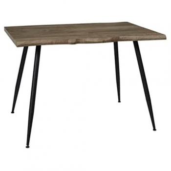 Mesa de Comedor Forest de Madera y Metal Marrón - Negra - 110x75x75 cm - 27,50 kg