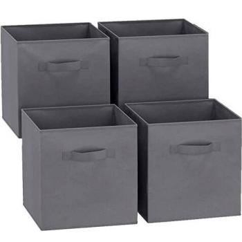 GREATOOL Caja de Almacenaje Plegable, Pack 2 Unidades de 31x31x31cm, Cajas organizadoras en Tela, Caja para organizar Ropa, Juguetes y Sábanas en Armarios