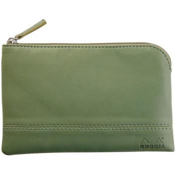 Rhodia 116532C - Bolsa con cremallera - Rhodiarama - Pequeña (S) - Verde sauce
