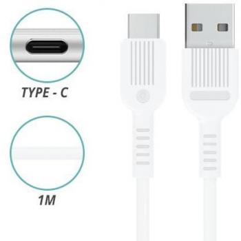 Cable USB Tipo C Carga Rápida 2.4A 1M con Cubierta de PVC