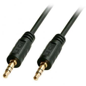 Lindy 35642 Cable de Audio de 3.5mm, 2m, Color Negro