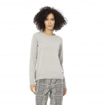 Baldinini Trend Gray Wool Sweater - XL