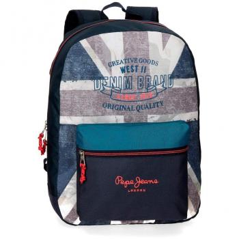 Pepe Jeans Ian Mochila Adaptable a Carro Azul 32x44x15 cms Poliéster 21.42L