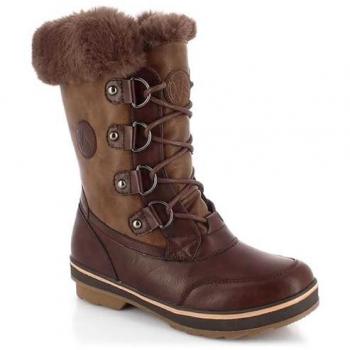 Kimberfeel Botas De Nieve Aponi Marrón - Botas de nieve, color marrón, diseño resistente al agua, aislamiento térmico, suela antideslizante, cierre con cordones, forro suave y cómodo