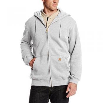 Carhartt Midweight Zip Hoodie Gris S Sudadera Con Cremallera K122 Loose Fit Hombre Ajuste Holgado Tejido De Grosor Medio Jaspeado