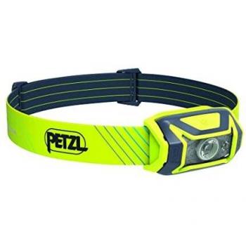 Petzl Tikka Core Linterna Frontal Amarilla - Luz frontal estanca (IP67) de 600 lúmenes con cinta para cabeza