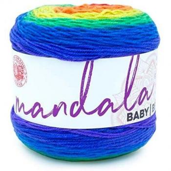 Lion Brand Yarn Company 526-201 Mandala Baby Yarn, Rainbow Falls, una madeja