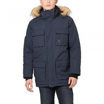 Ultrasport Luca - Parka deportiva para hombre con Ultraflow 3.000, color azul marino, talla L
