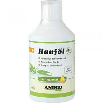 Anibio Aceite de Cáñamo Bio para Pelo y Piel con Omega 3 y 6, 500 ml