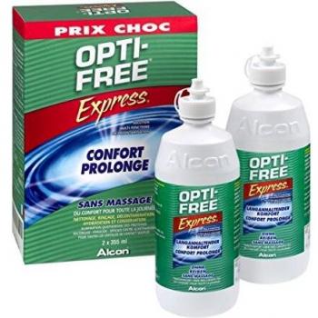 Opti-Free Express - Solución de mantenimiento para lentillas, 2 frascos