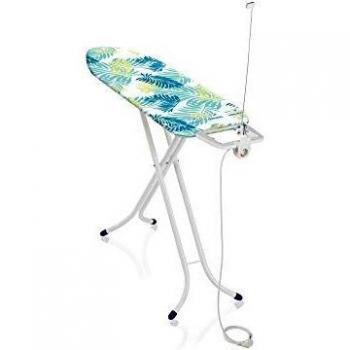 Leifheit Tabla de planchar plegable Air Board M Compact Plus Jungle, mesa de planchar ultraligera, tabla