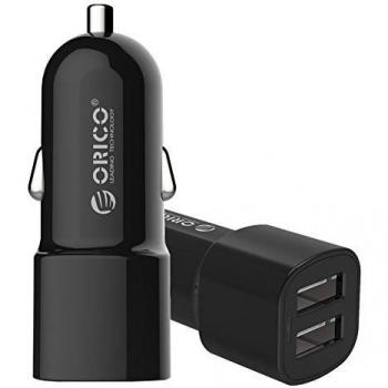 BOLV ORICO UCL-2U 2 Port 5V2.4 5V1A MAX 17W Mini Travel Charger USB Car Chargere-Black