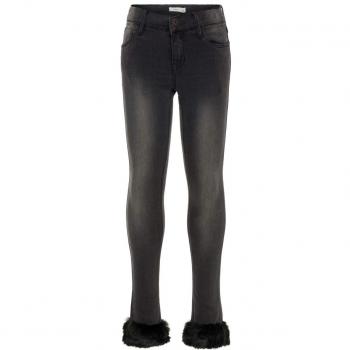 NAME IT Vaqueros Denim Jeans NIÑA Polly - 128, Dark Grey Denim