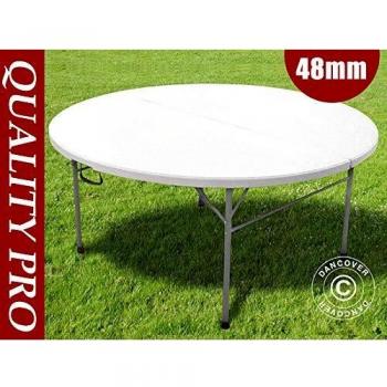 Mesa Plegable Redonda Profesional Ø183cm, Gris Claro (1 Ud.)