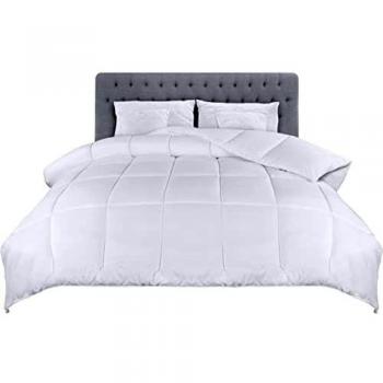 Utopia Bedding- Edredón de Fibra 135x200 cm - Primavera-Verano - Fibra Hueca Siliconada, 540 gramo - Blanco
