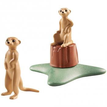 Playmobil Wiltopia Meerkats Family Set with Collectible Card 71069