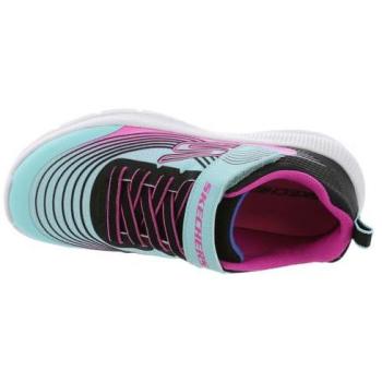 Zapatillas Skechers Microspec Advance para Niños, Diseño de Malla Aqua/Mora, Talla 35