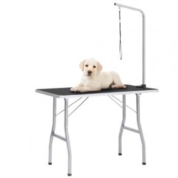 vidaXL Adjustable Dog Grooming Table with 1 Loop