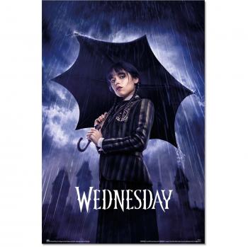 Póster Wednesday Addams con Sombrilla 91.5 x 61 cm
