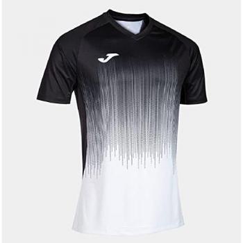 Camiseta manga corta Joma Tiger IV hombre blanco negro