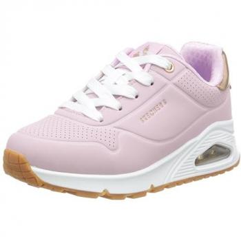 Zapatillas deportivas para niña Skechers Uno Gen1 Shimmer Away rosa claro plateado blanco, talla 31 EU