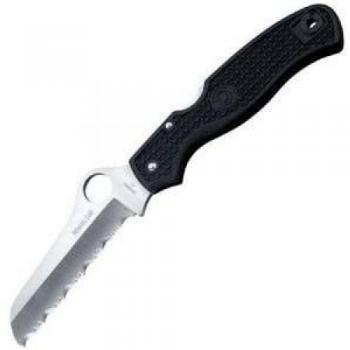 Spyderco  Navaja atlántico sal libre de óxido, negro, c89sbk