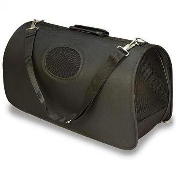 ARQUIVET Bolsa Transportín Negro para Mascotas pequeñas y Medianas - L: 52 x 28 x 29 cm - Perros Adultos, Cachorros, Gatos y Otros - Mochila con Rejilla de ventilación para Perros y Gatos