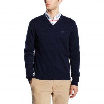 Gant Light Weight Cotton V-neck-suéter Hombre