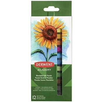 Derwent 2302397 Academy - Lote de 12 pasteles, color pastel