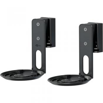 Soporte mural para altavoz Goobay Modern Era 1 Flex, negro (ajustable y giratorio) - Juego de 2 para SONOS Era 100