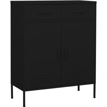 vidaXL Storage Cabinet Black 80x35x101.5 cm Steel