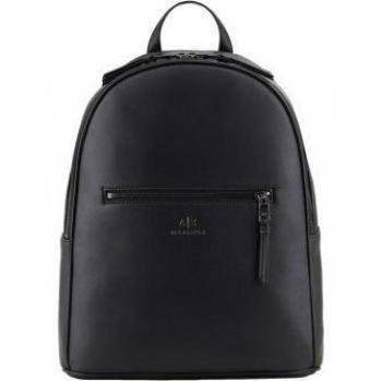 Armani Exchange Black Backpack for Men - Size: One Size - Features Front Zipper and Padded Straps