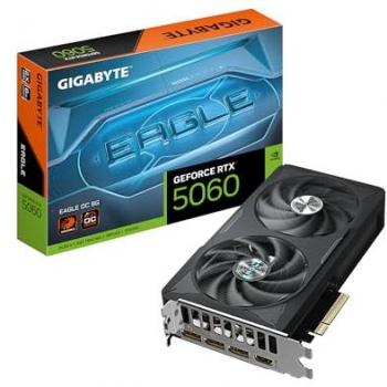 Tarjeta Gráfica Gigabyte GeForce RTX 5060 EAGLE OC 8GB GDDR7, 128bit, PCI-E 5.0, Frecuencia del núcleo 2550 MHz, 3 x DisplayPort,